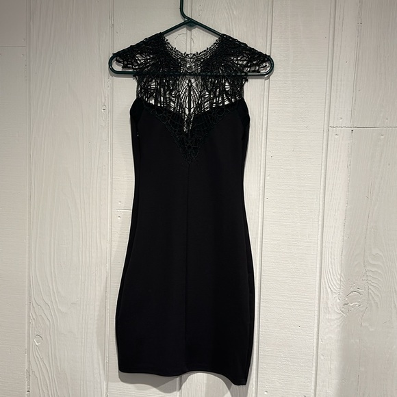 Charlotte Russe Black Dress with Lace Detail - Picture 4 of 5